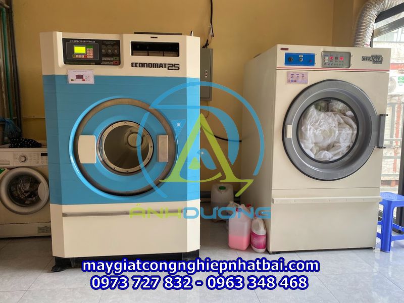 Lắp đặt máy giặt công nghiệp cũ tại Kim Bôi Hoà Bình